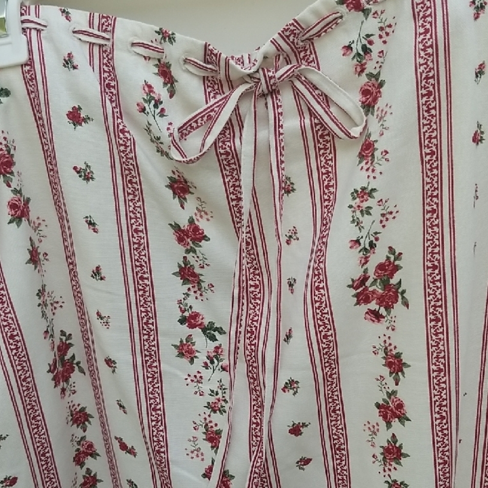Joie Cream and Red Striped Floral Maxi Skirt - Picture 3 of 7